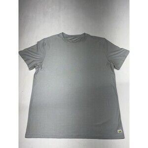 Vuori Shirt Men's Large Light Gray Strato Tech Tee Training Performance Stretch